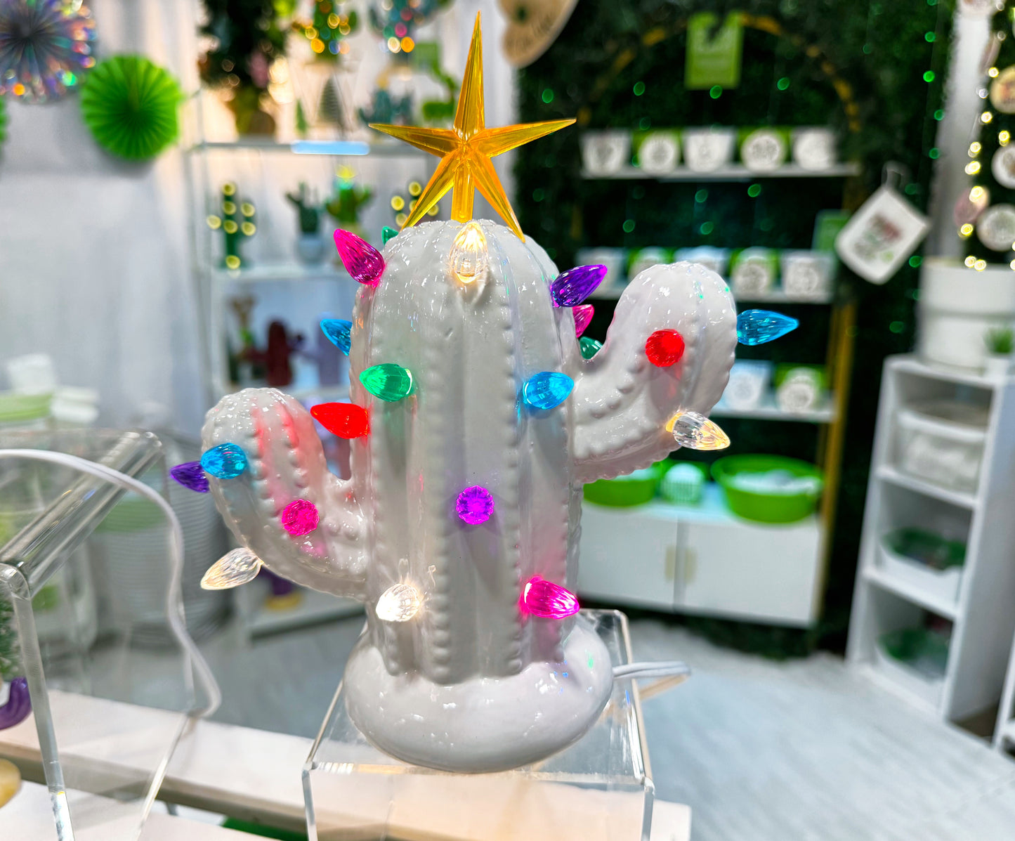 Baby Lighted Ceramic Cactus Tree