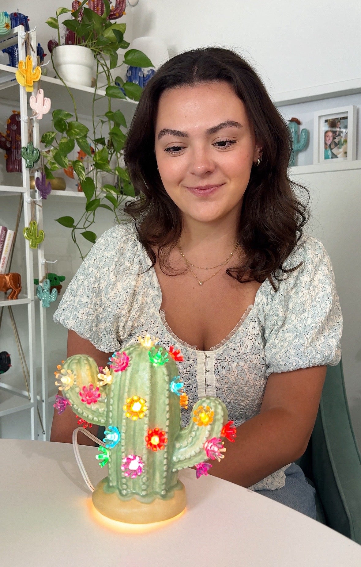 Baby Patina Ceramic Cactus Tree