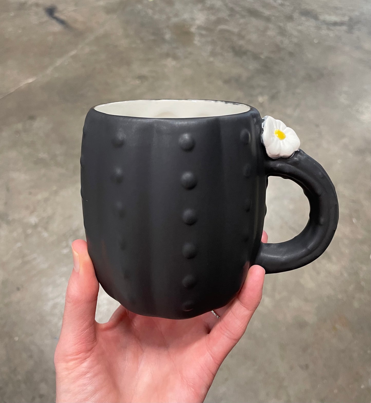 Black Matte Cactus Mug