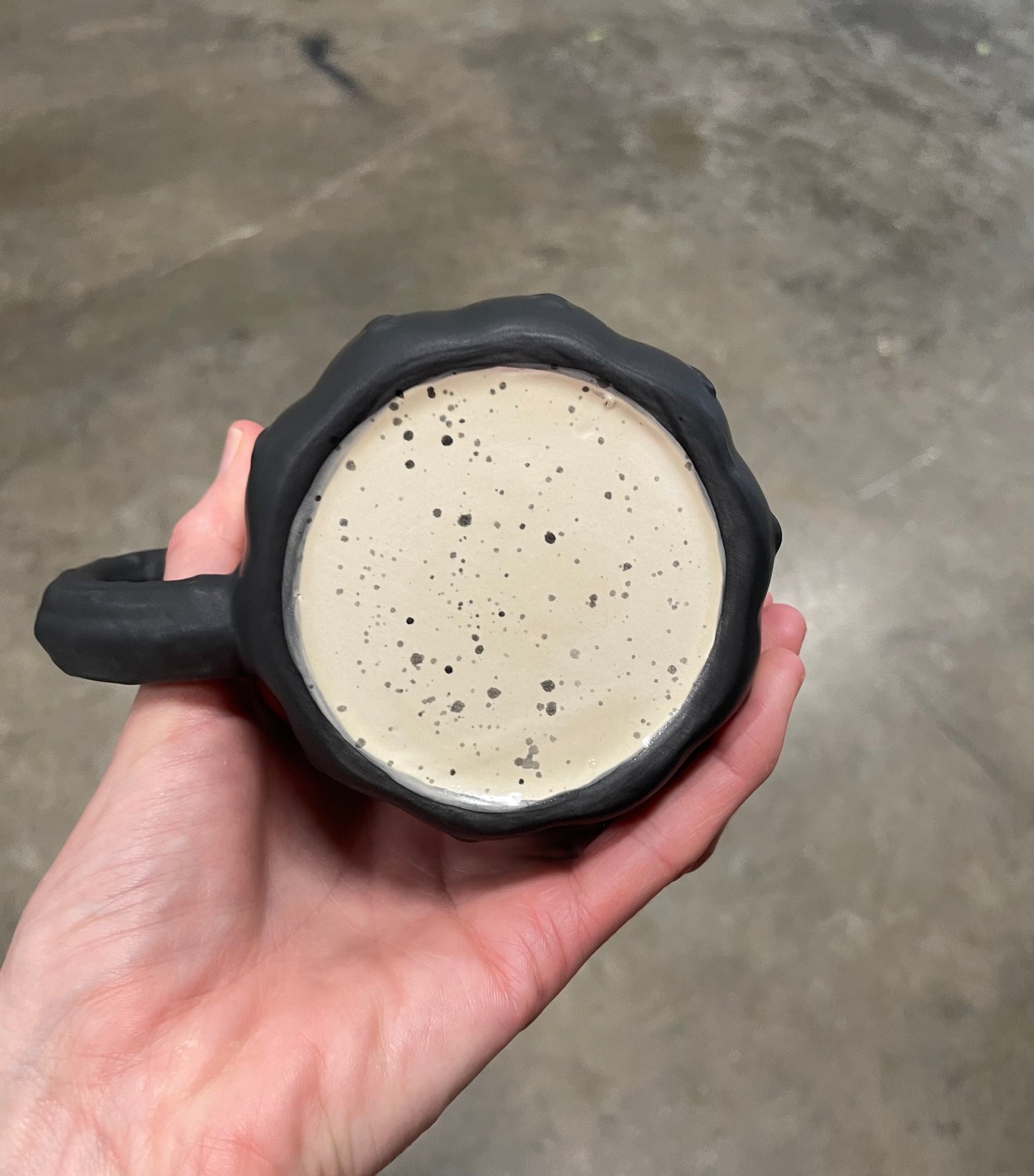 Black Matte Cactus Mug
