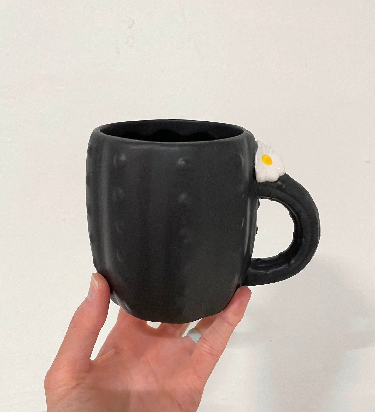 Black Matte Cactus Mug