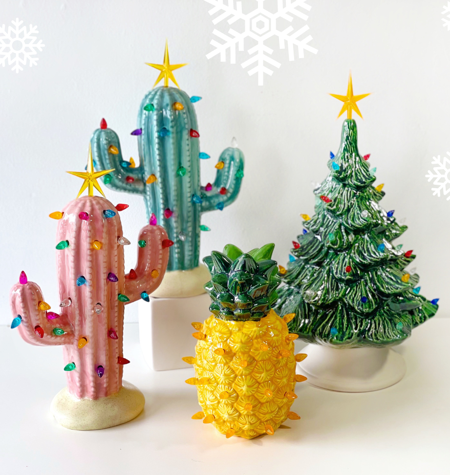 Vintage Christmas Tree Paint Party at Lala's Little Nugget
