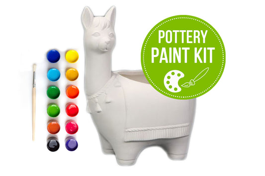 Ceramic Llama Planter Paint Kit