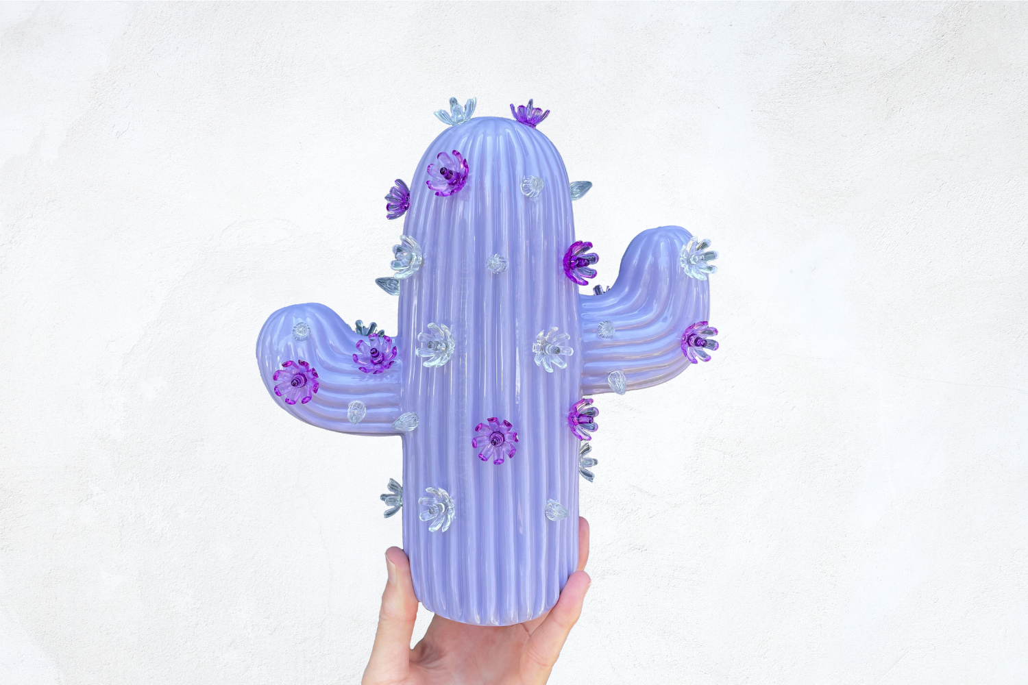 Lavender Ceramic Cactus Tree