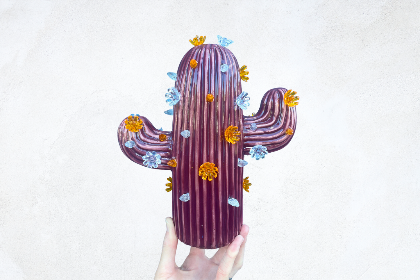 Maroon Modern Cactus Light