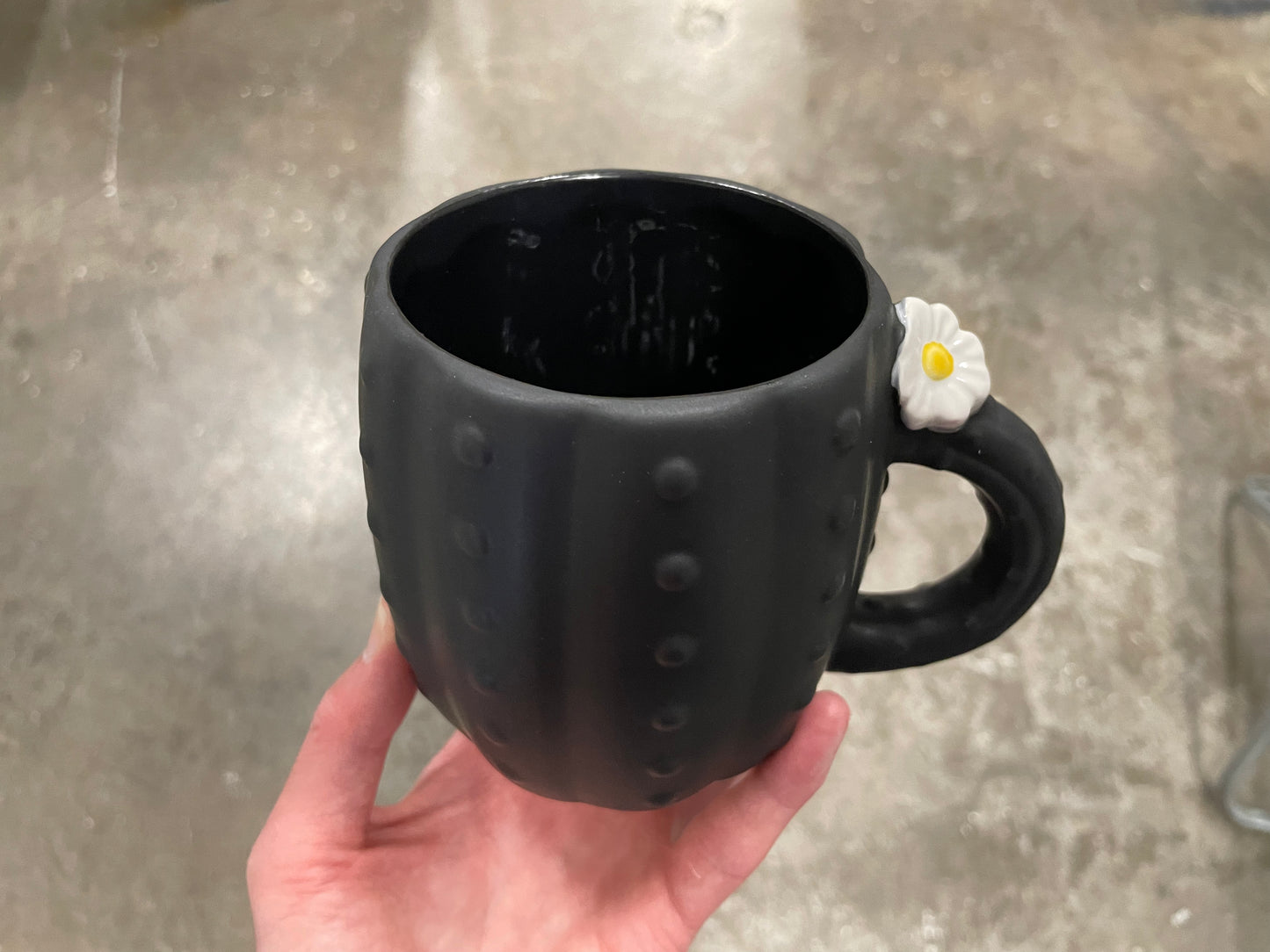 Black Matte Cactus Mug