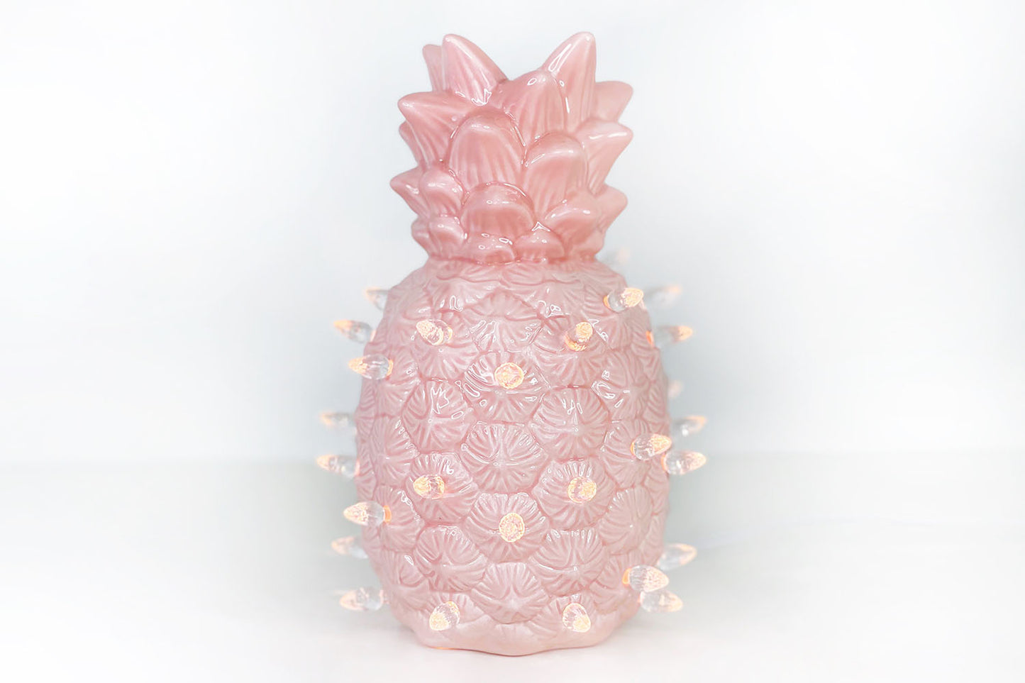 Pink Ceramic Pineapple Light - Solid Pink