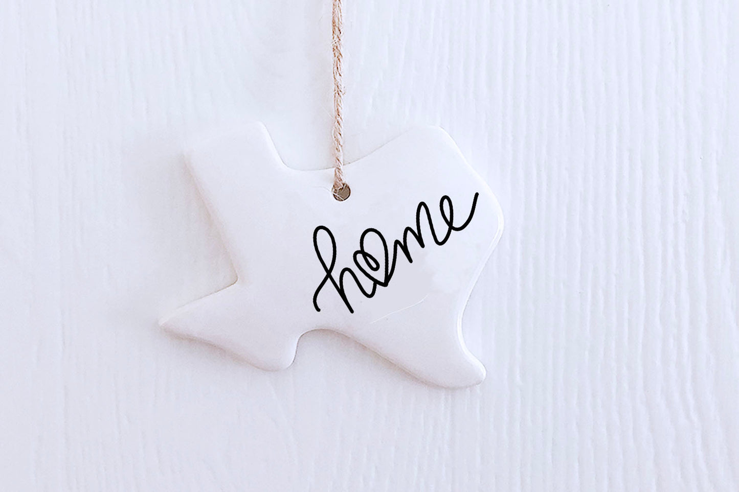 Texas Home Christmas Ornament - with Heart