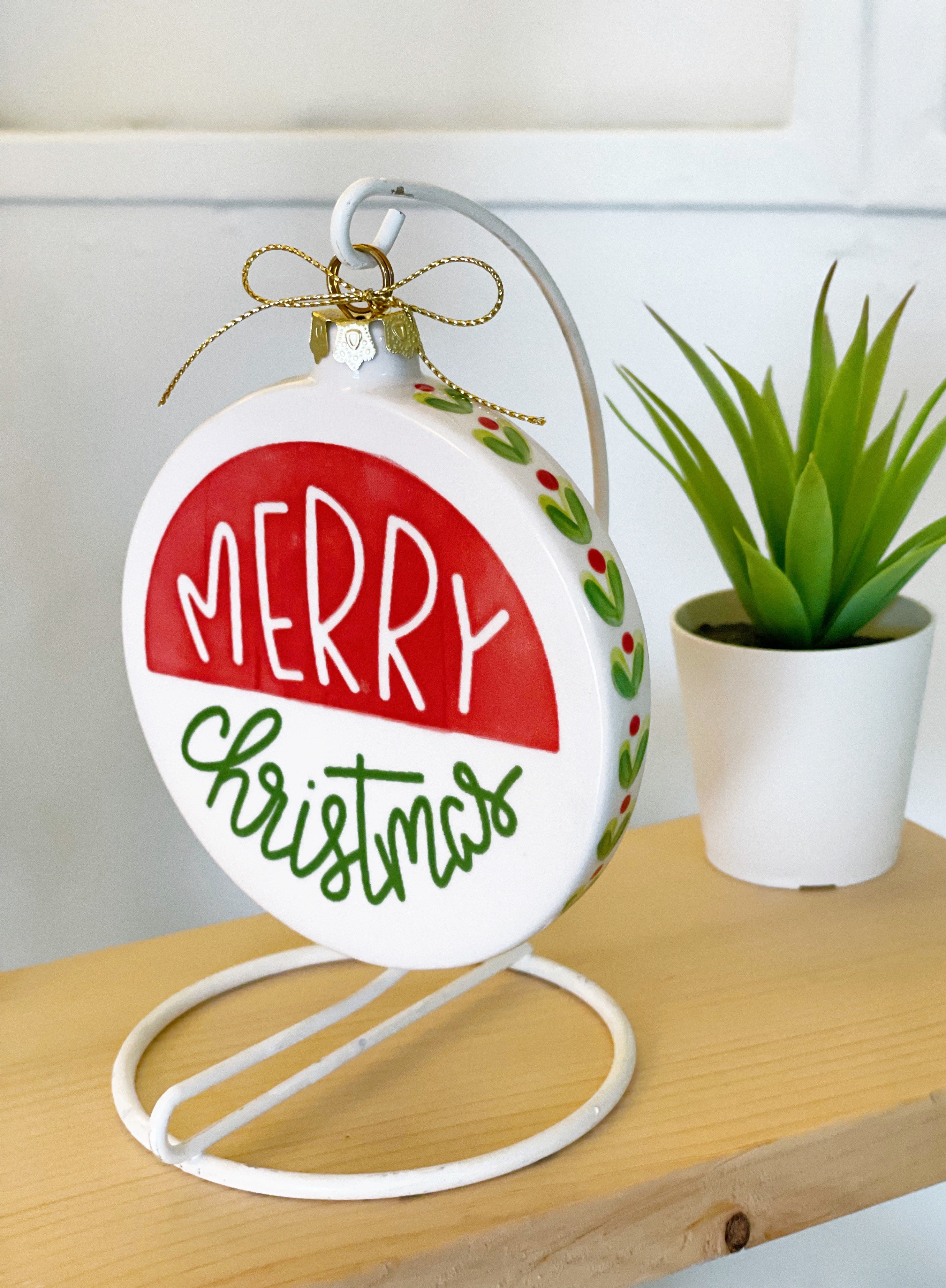 Puffed Merry Christmas Ornament