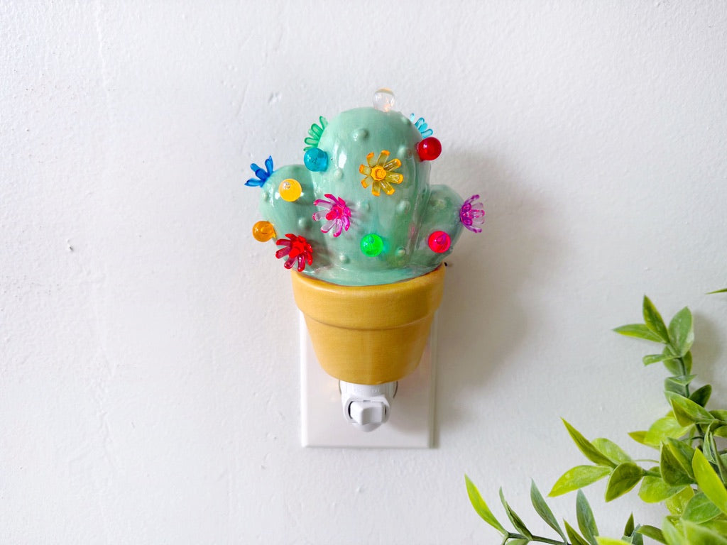 Mint Cactus Night Light