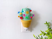 Mint Cactus Night Light