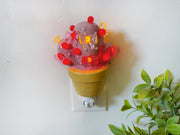 Pink Cactus Night Light with Bow Charms