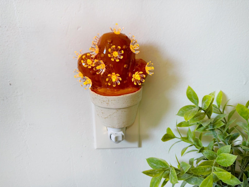 Burnt Orange Cactus Night Light