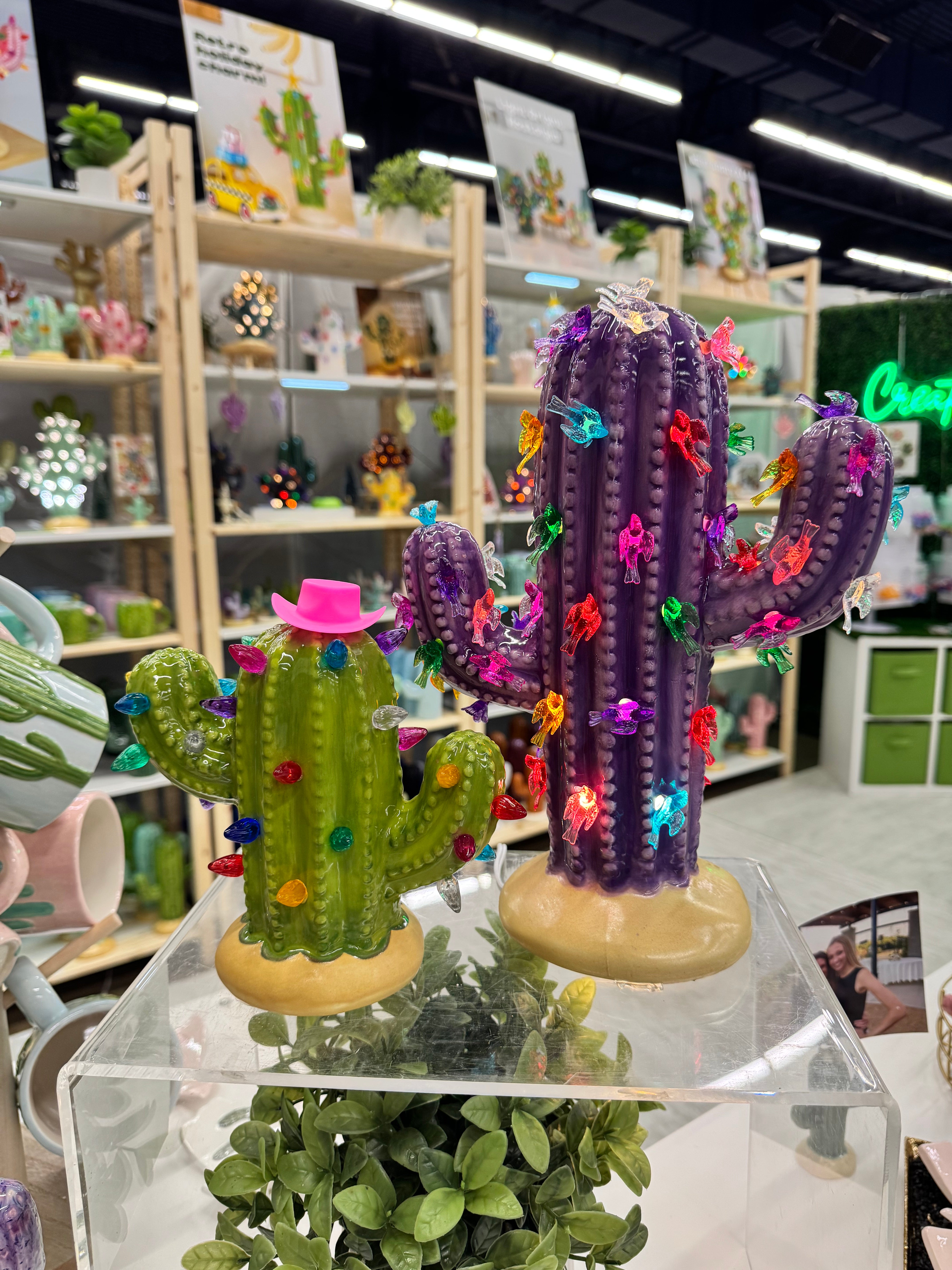 Bird Lights for Cactus Trees – Brush Strokes Pottery