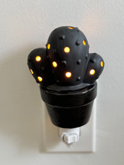 Cactus Night Light - Matte Black
