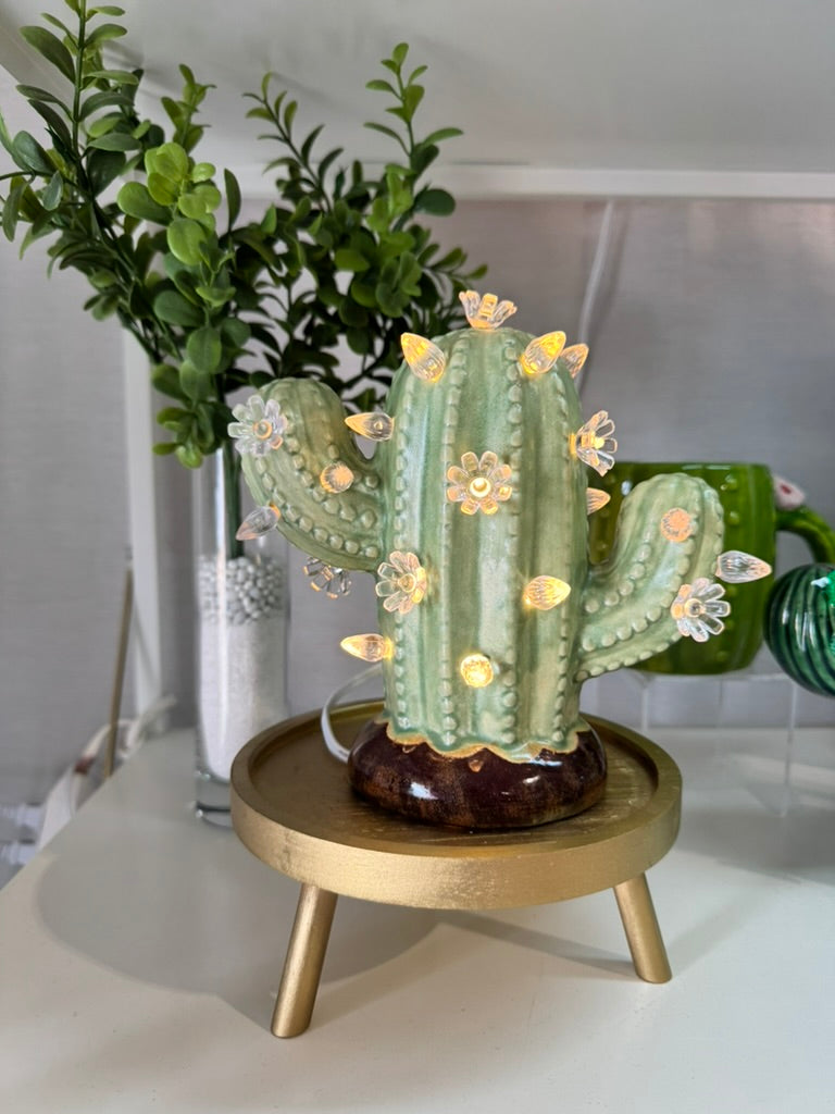 Baby Patina Ceramic Cactus Tree