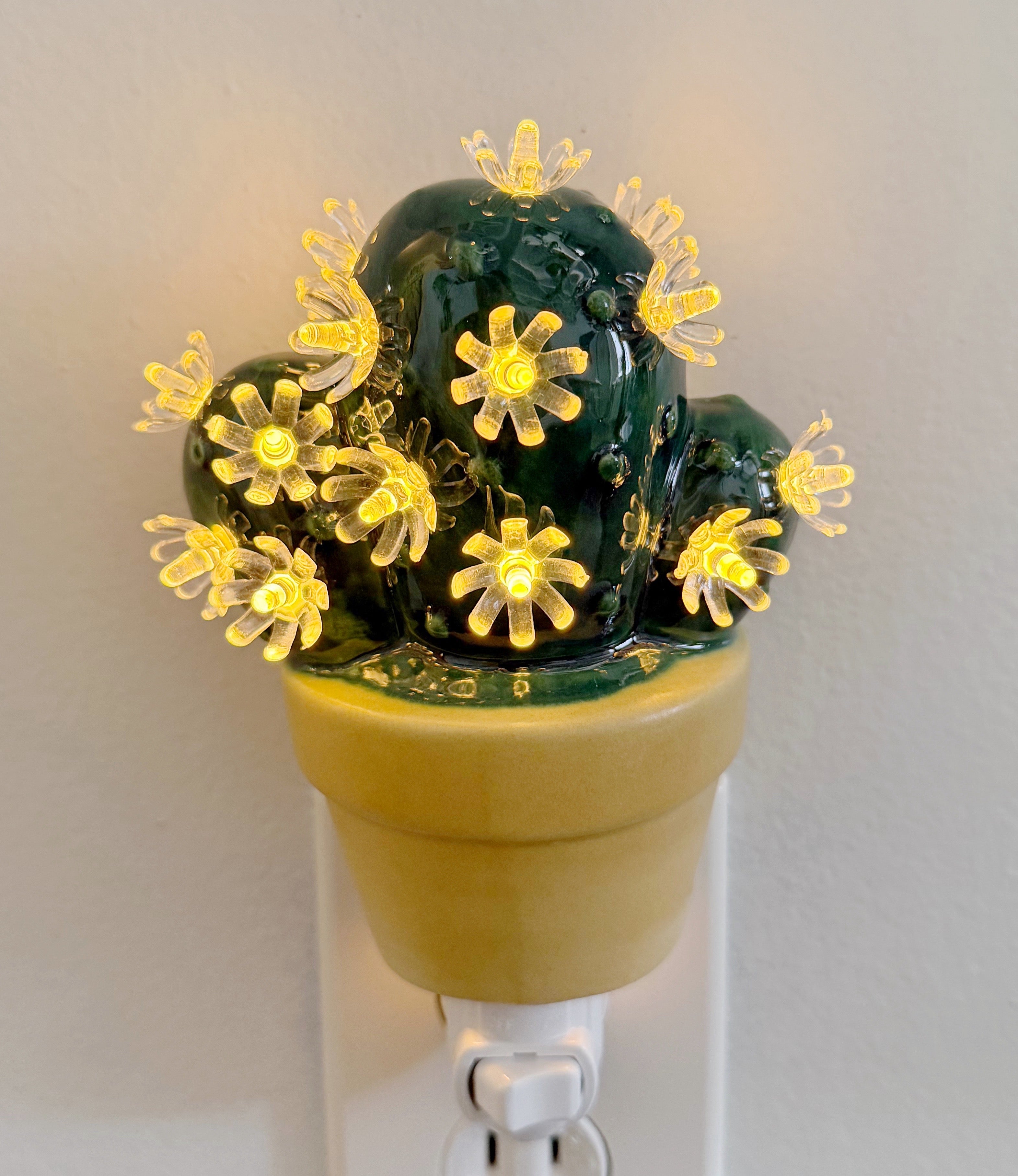 Dark Green Cactus Night Light