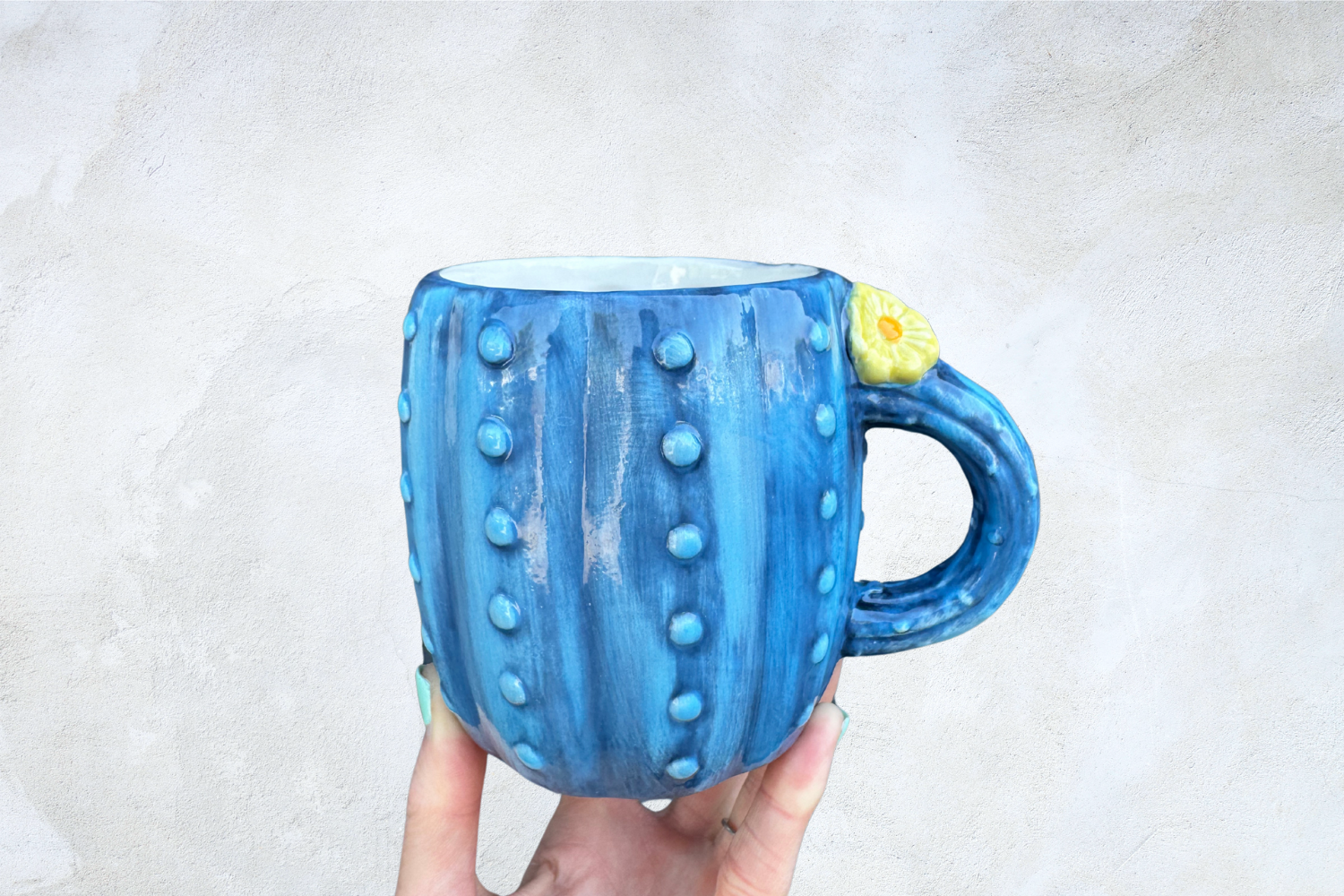 Cactus Coffee Mug - Denim