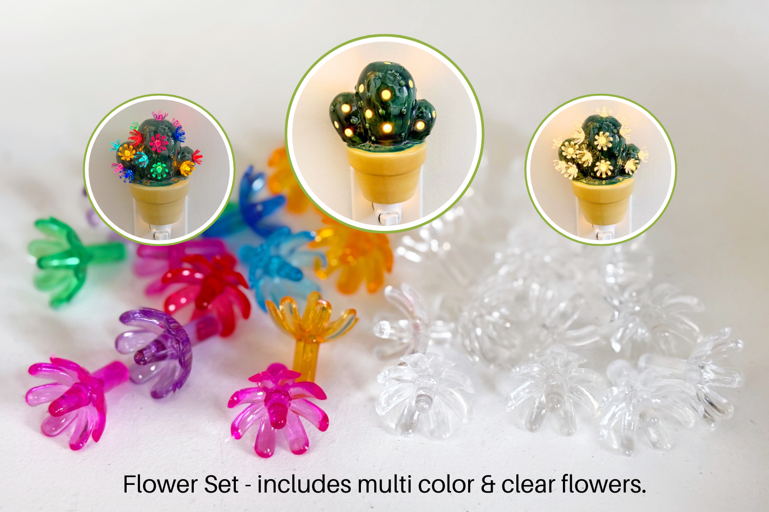 Dark Green Cactus Night Light