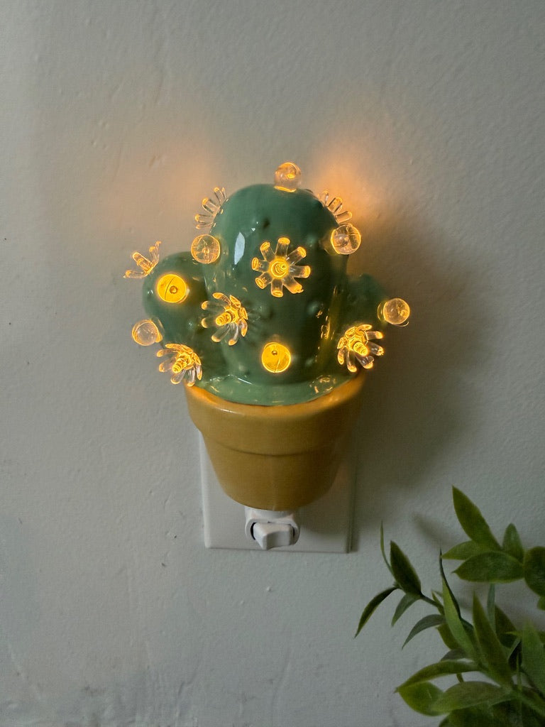 Mint Cactus Night Light