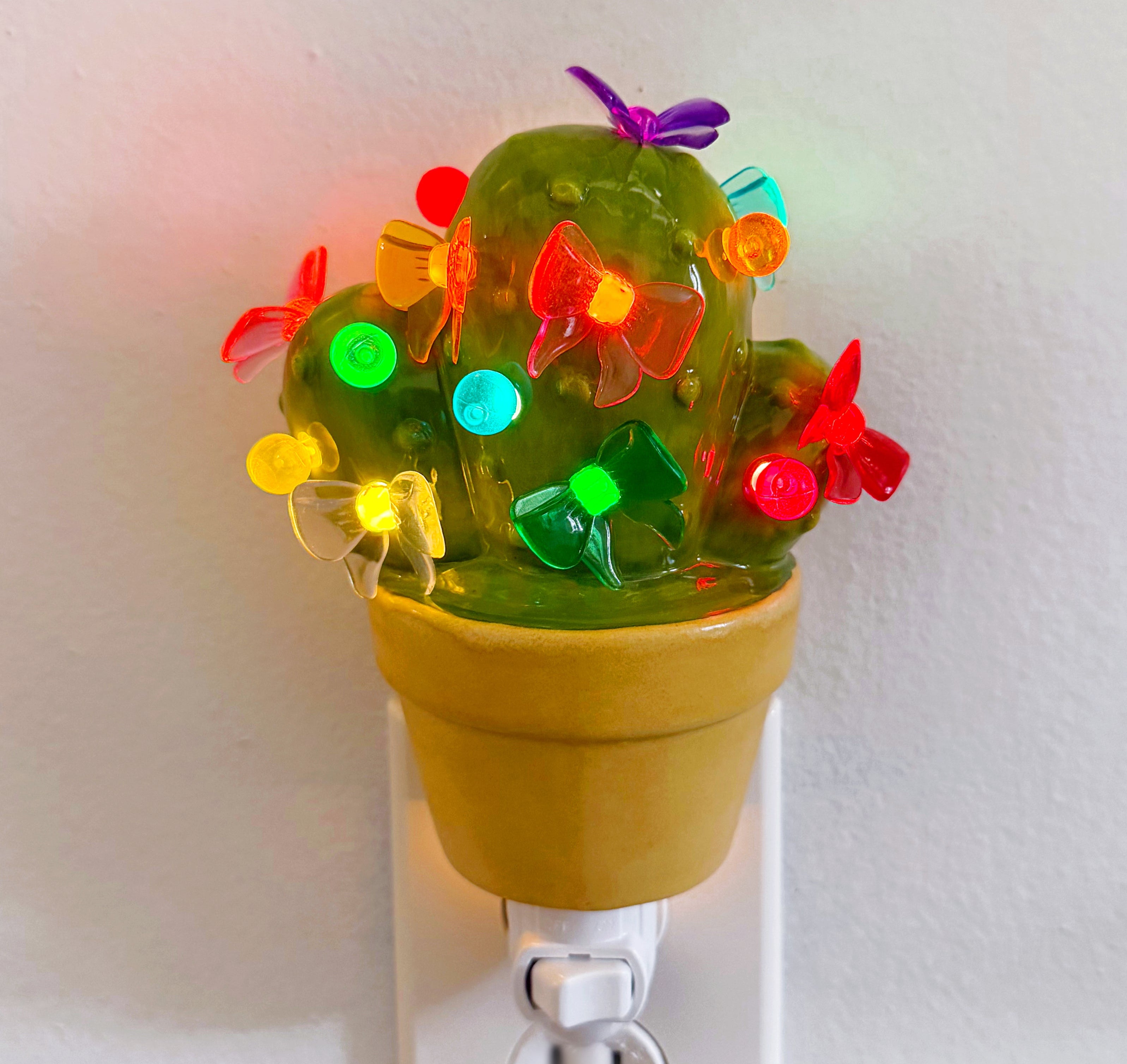 Green Cactus Night Light