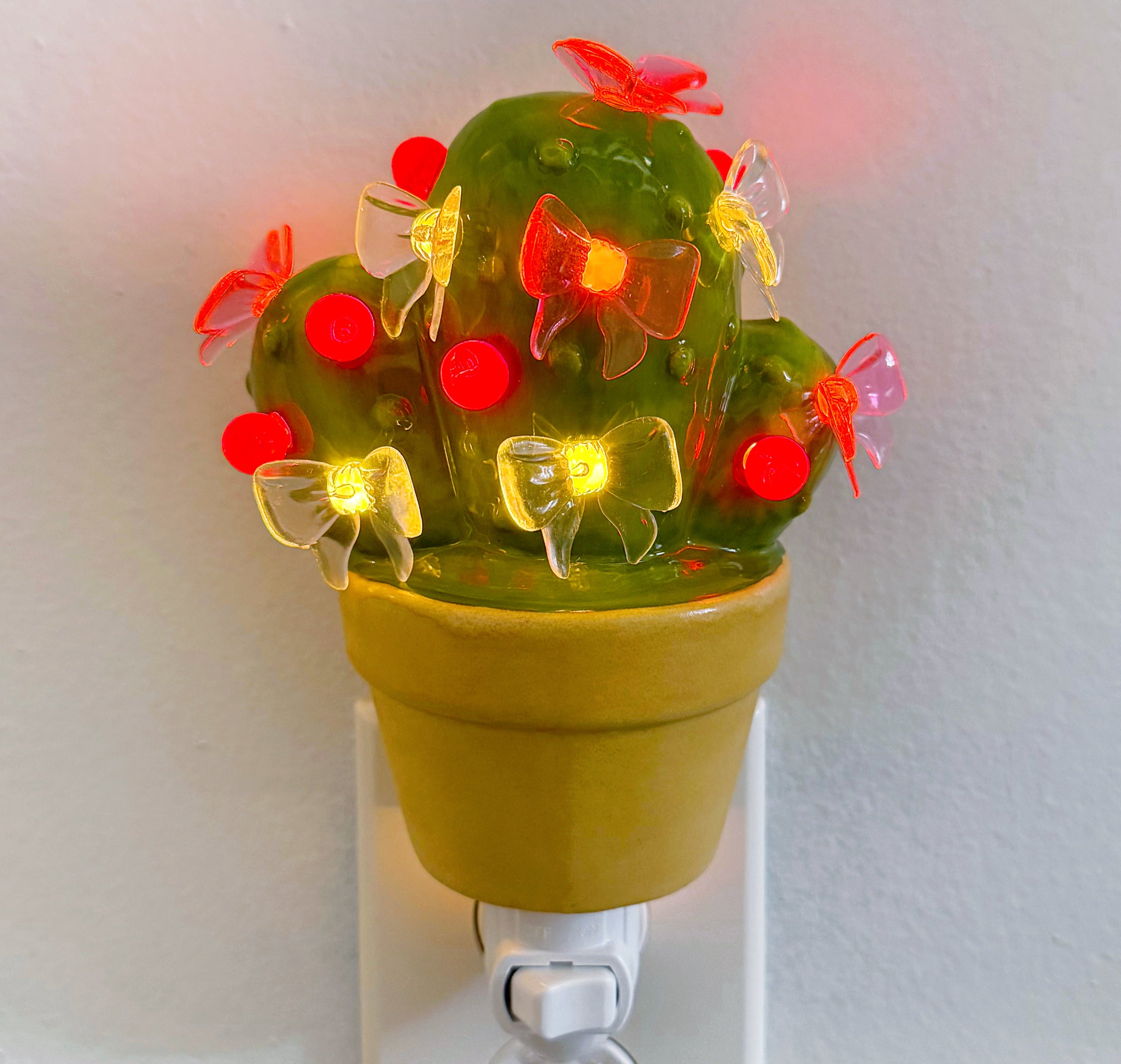 Green Cactus Night Light
