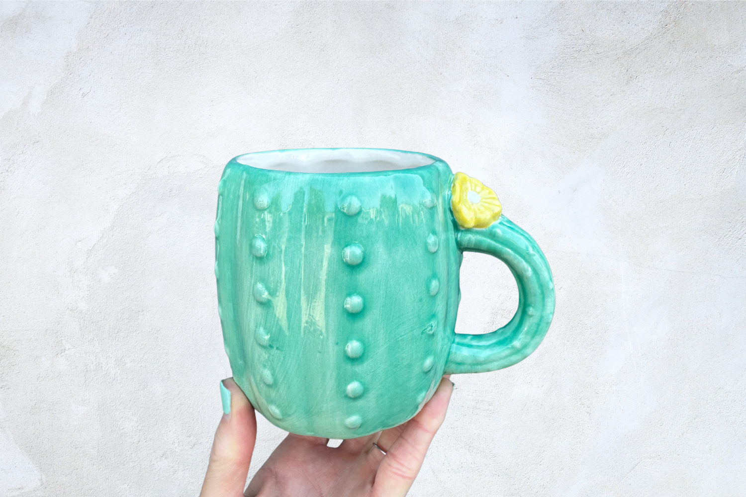Jade Green Cactus Coffee Mug