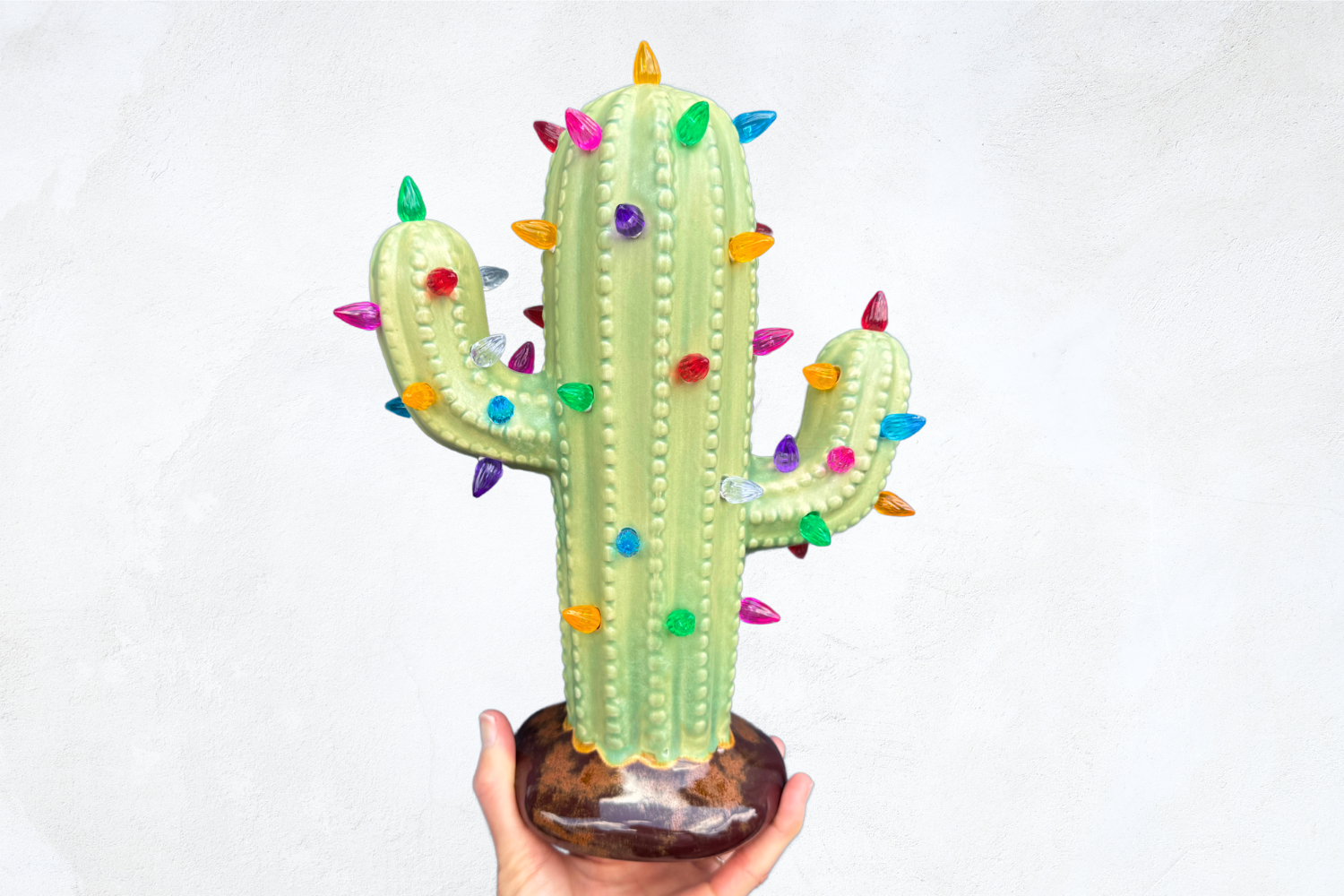 Patina Lighted Ceramic Cactus Tree