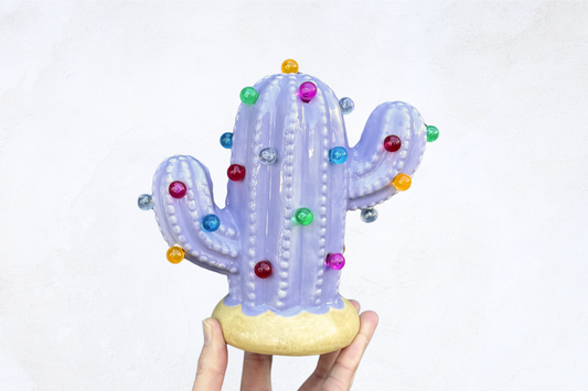 Lavender Baby Lighted Cactus Tree