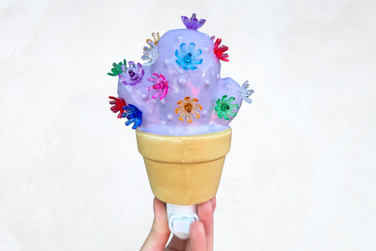 Lavender Cactus Night Light