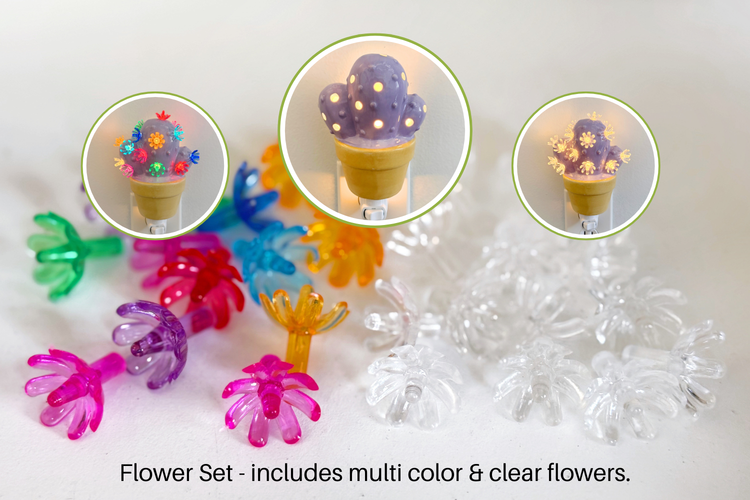 Lavender Cactus Night Light