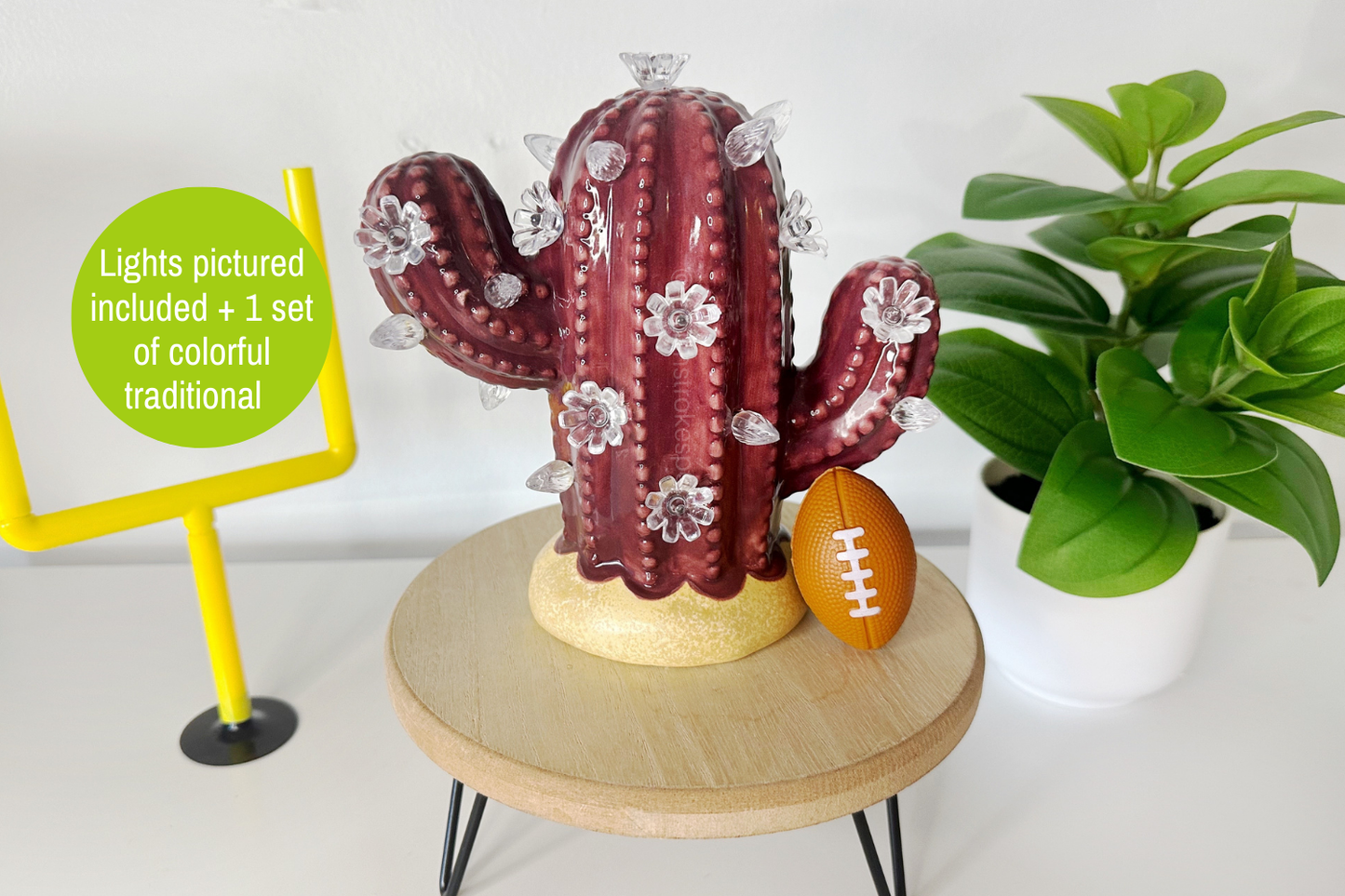 Maroon Baby Lighted Cactus Tree