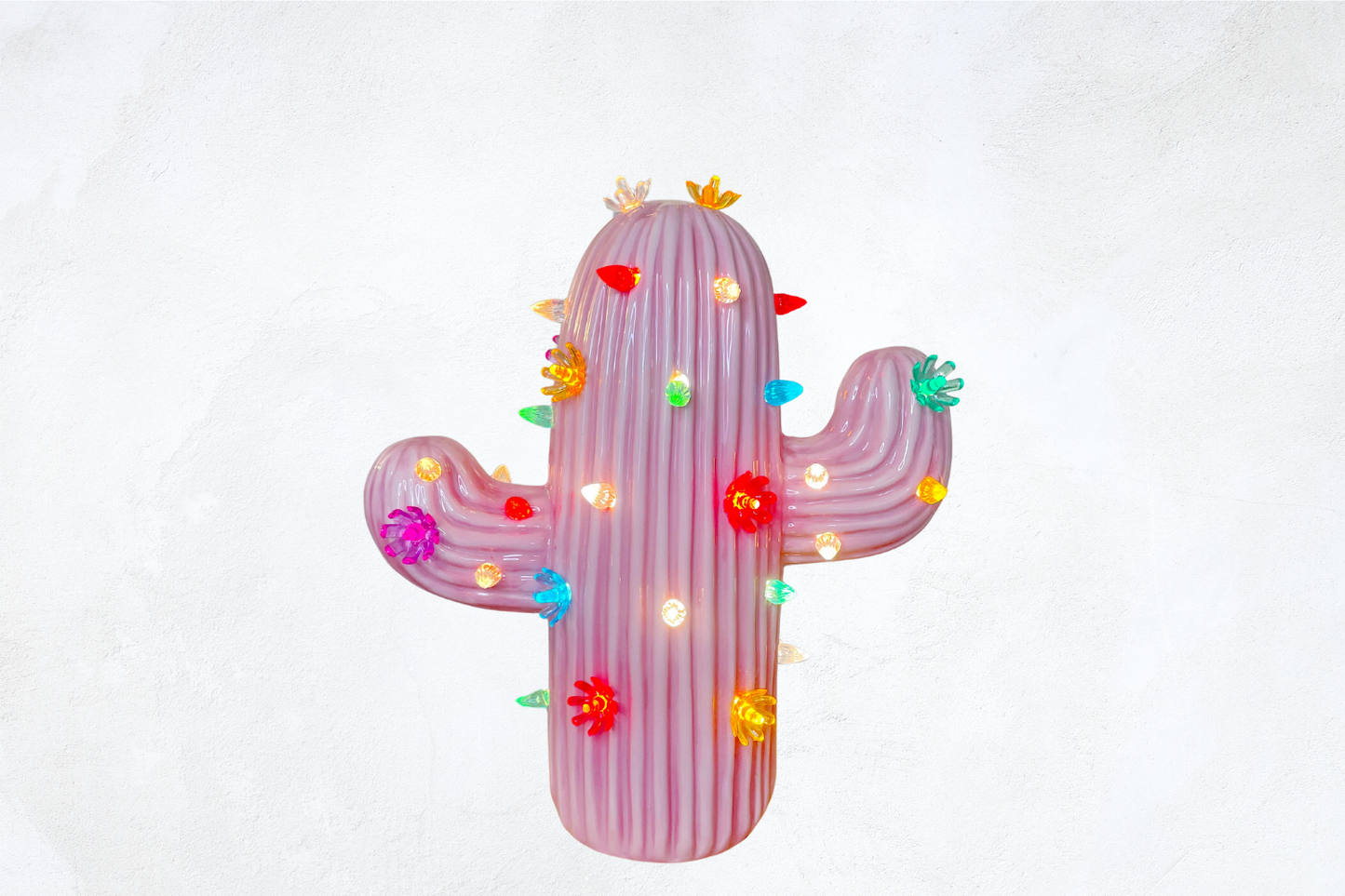 Medium Ceramic Cactus Tree Light - PINK