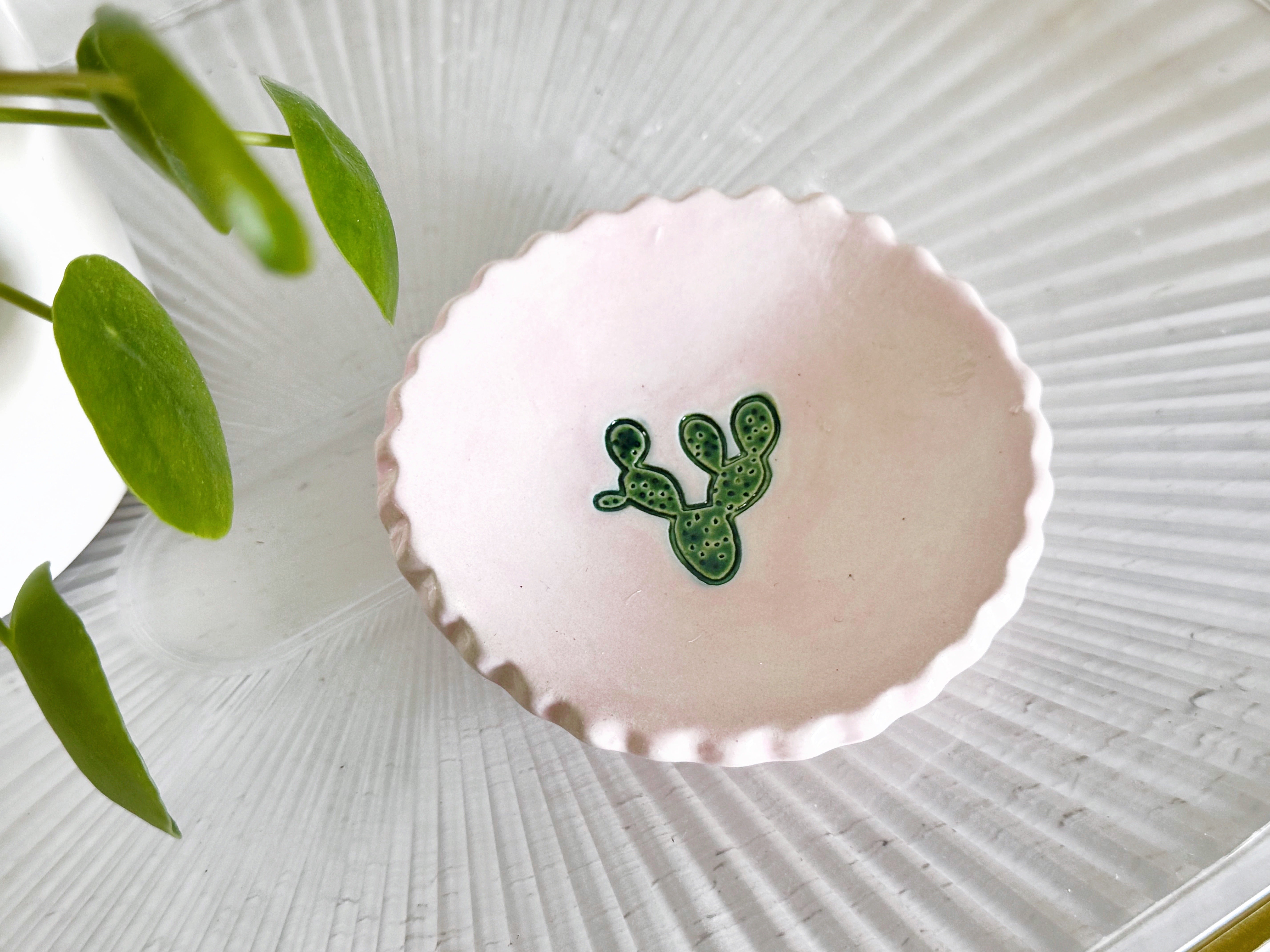 Prickly Pear Cactus Jewelry Dish
