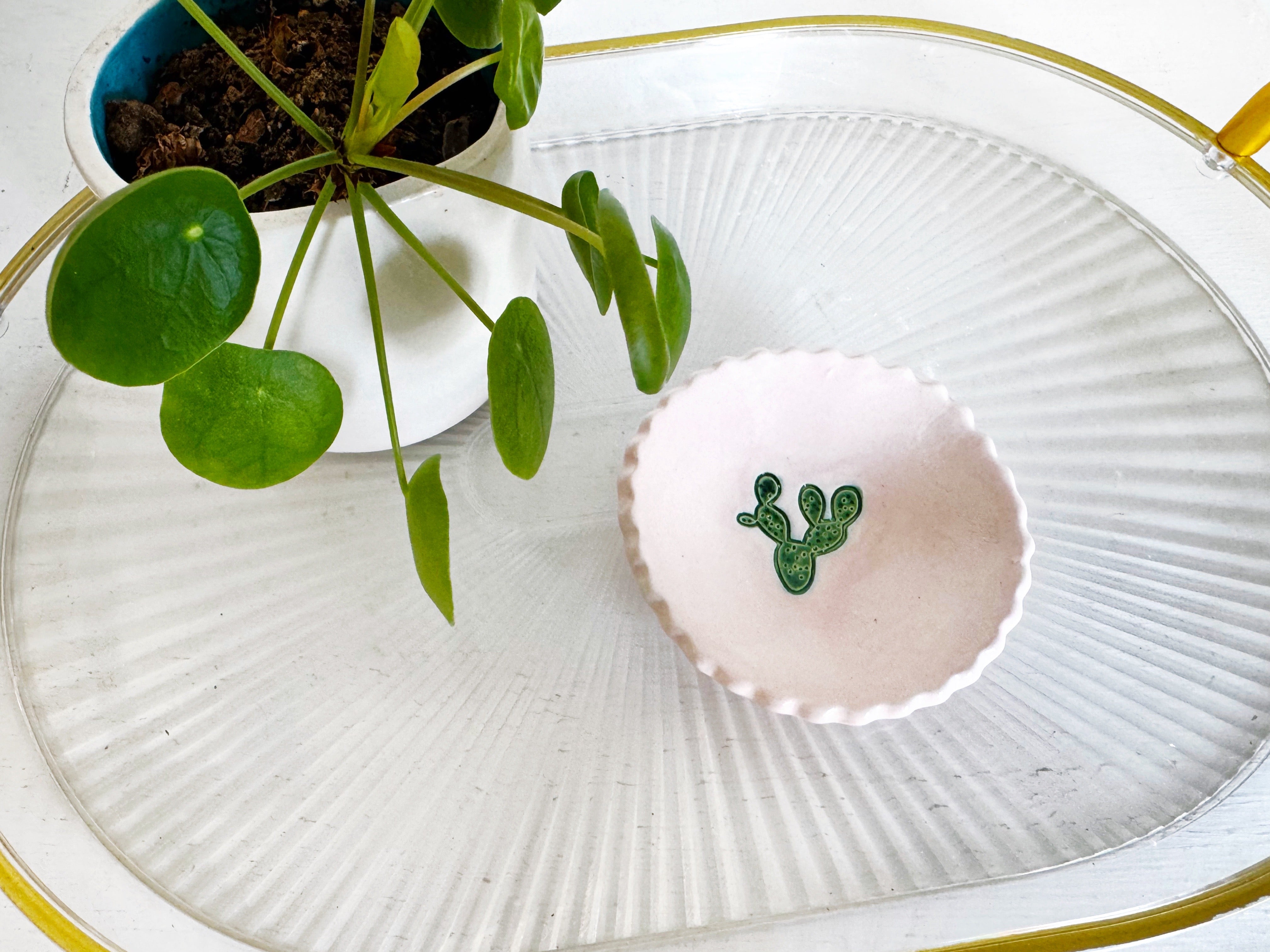 Prickly Pear Cactus Jewelry Dish
