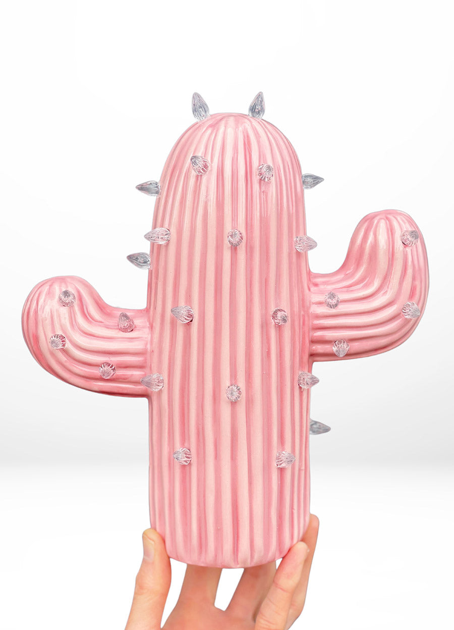 Medium Ceramic Cactus Tree Light - PINK