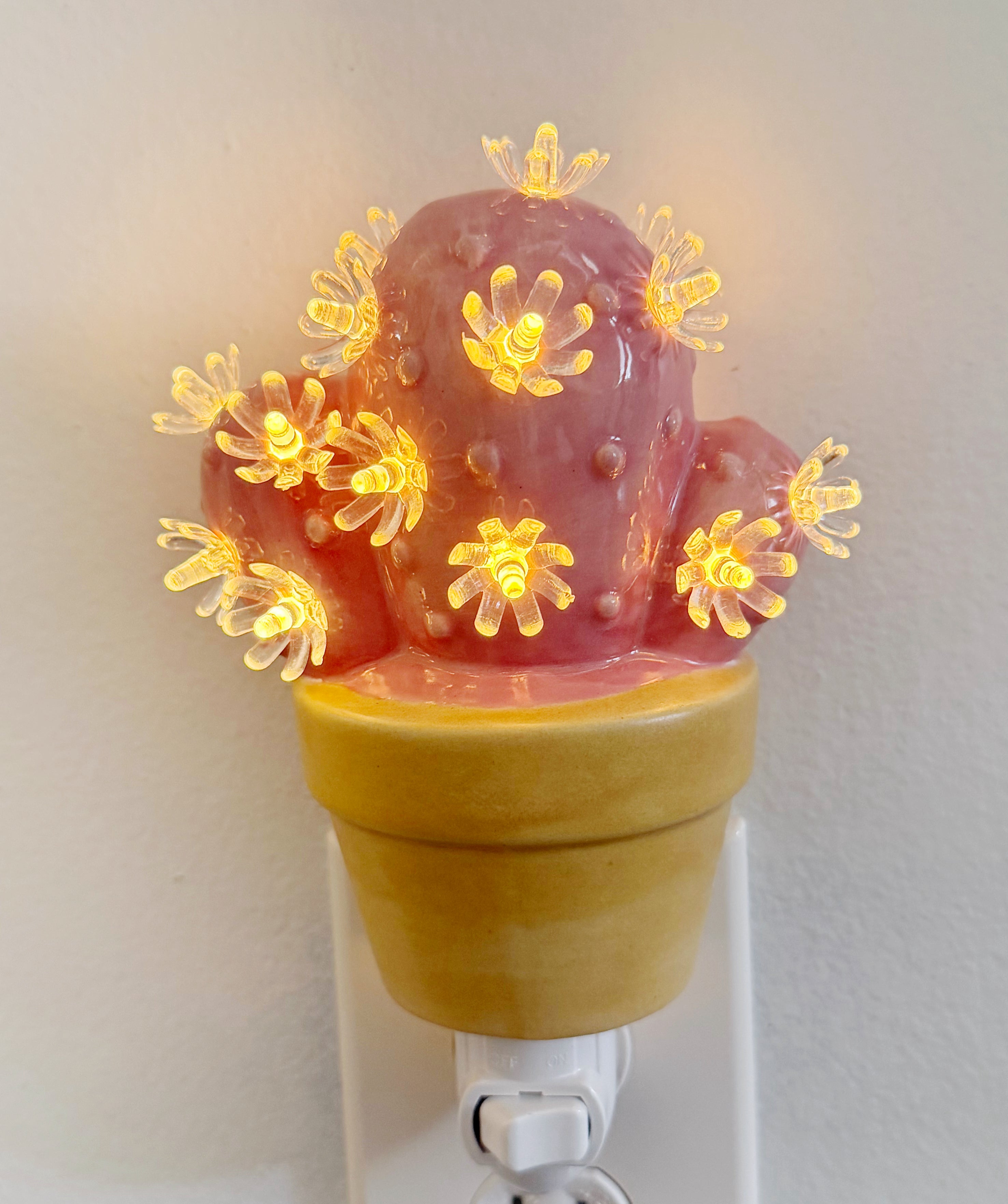 Pink Cactus Night Light
