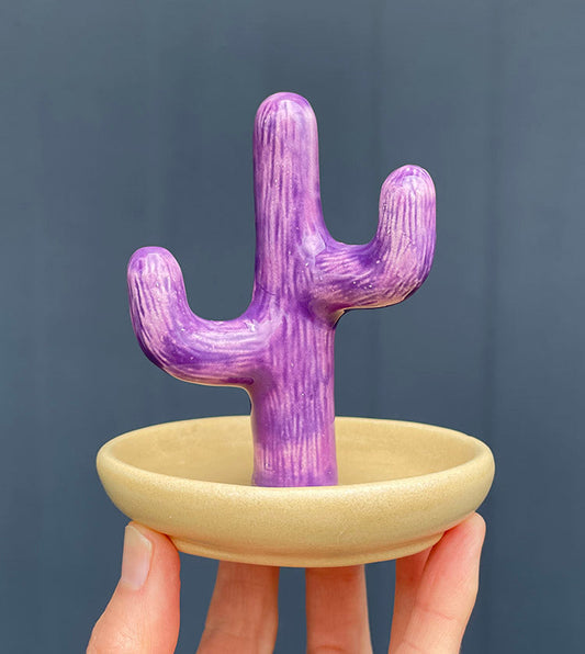 Purple Cactus Jewelry/Ring Holder