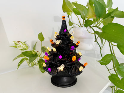 Small Spooky Vintage Christmas Tree - Black Matte