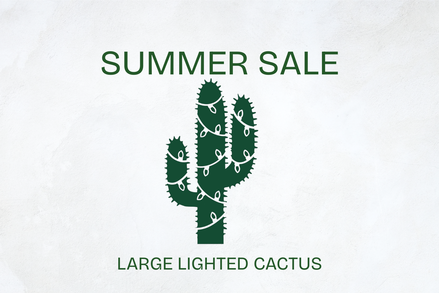 Large Lighted Cactus - SUMMER SALE - Green A1