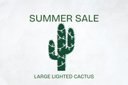 Large Lighted Cactus - SUMMER SALE!