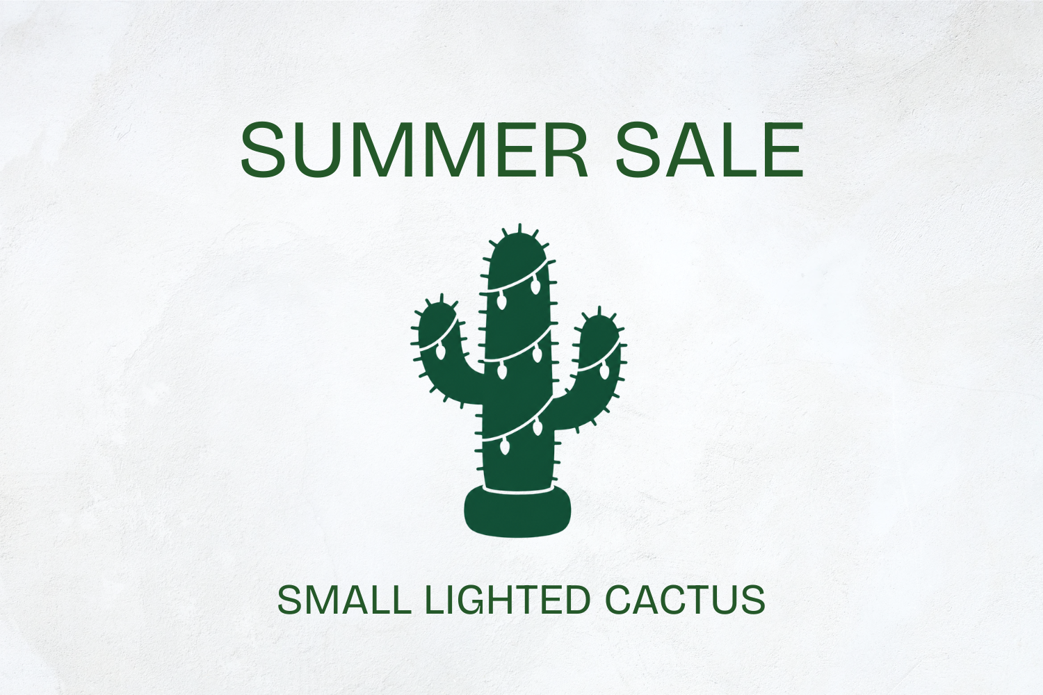 Small Lighted Cactus - SUMMER SALE - Pink B3