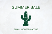 Small Lighted Cactus - SUMMER SALE!