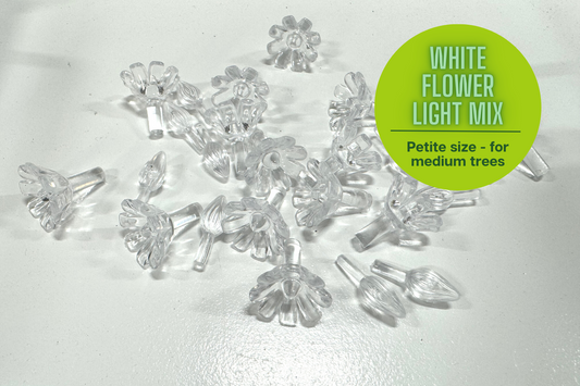 White Twist & Flower Lights (Petite)