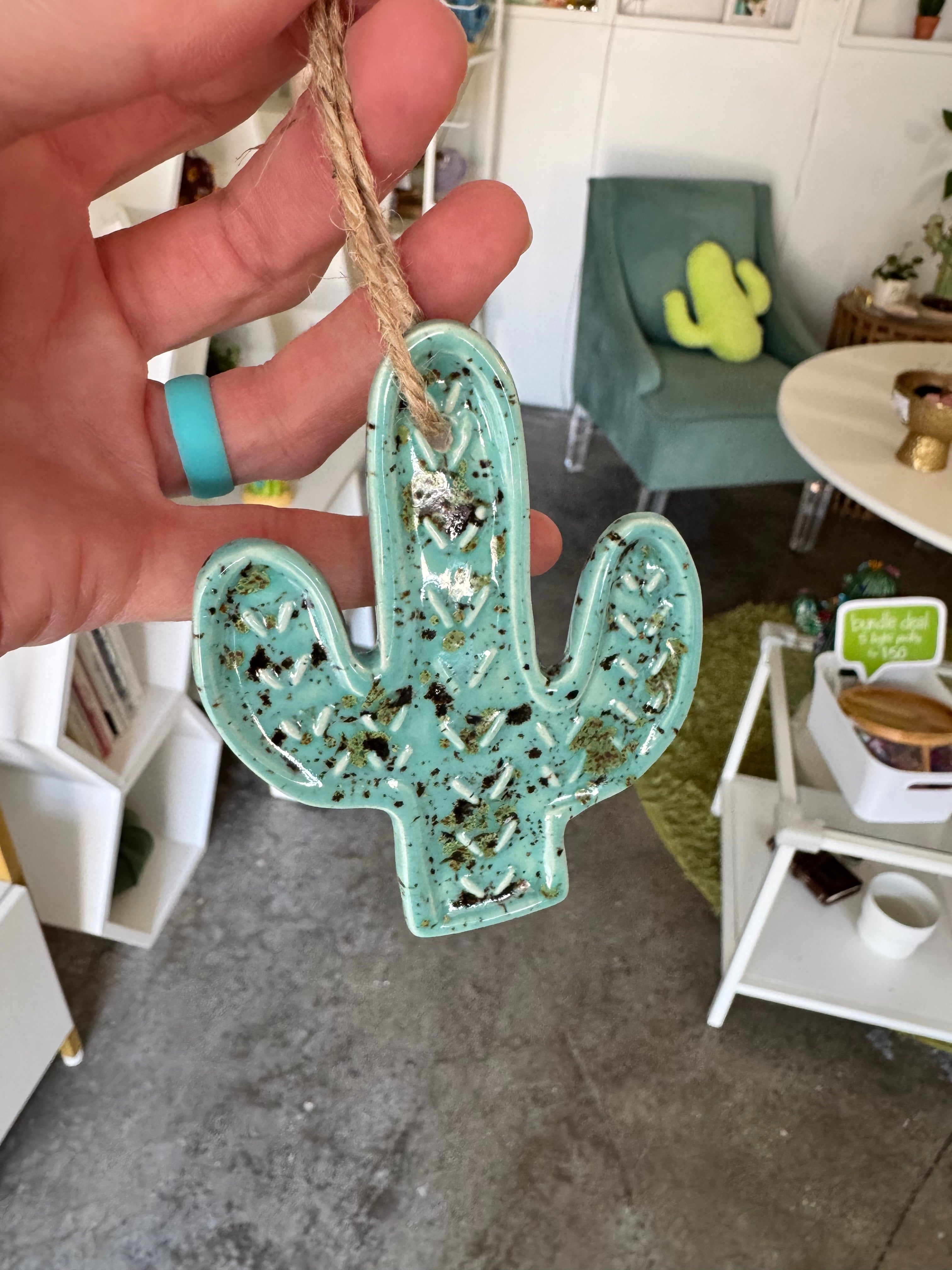 Ceramic Cactus Ornaments