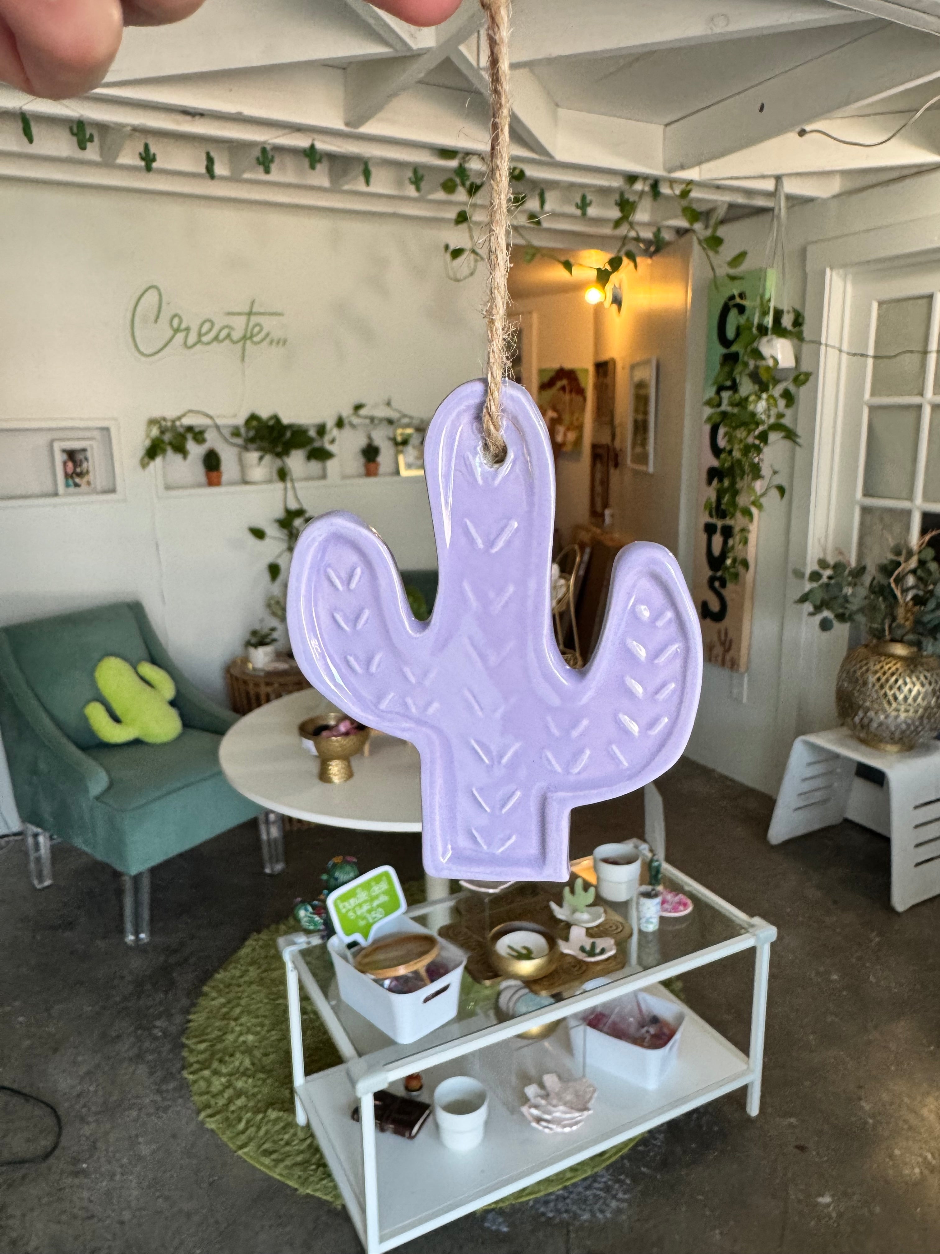 Ceramic Cactus Ornaments