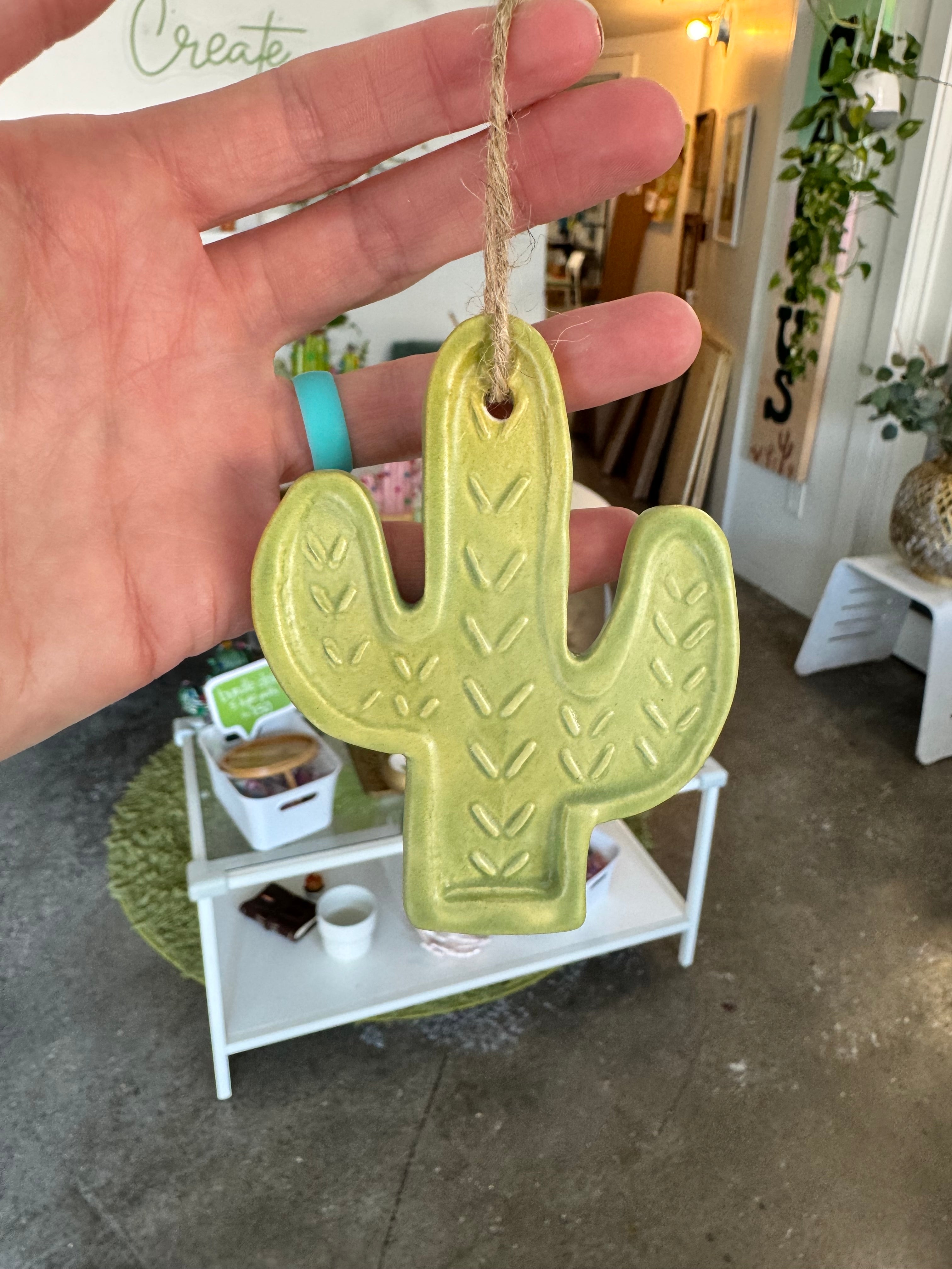 Ceramic Cactus Ornaments