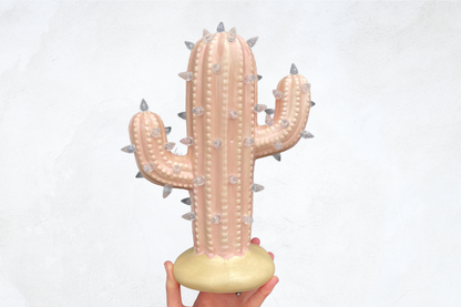 Blush Lighted Ceramic Cactus Tree