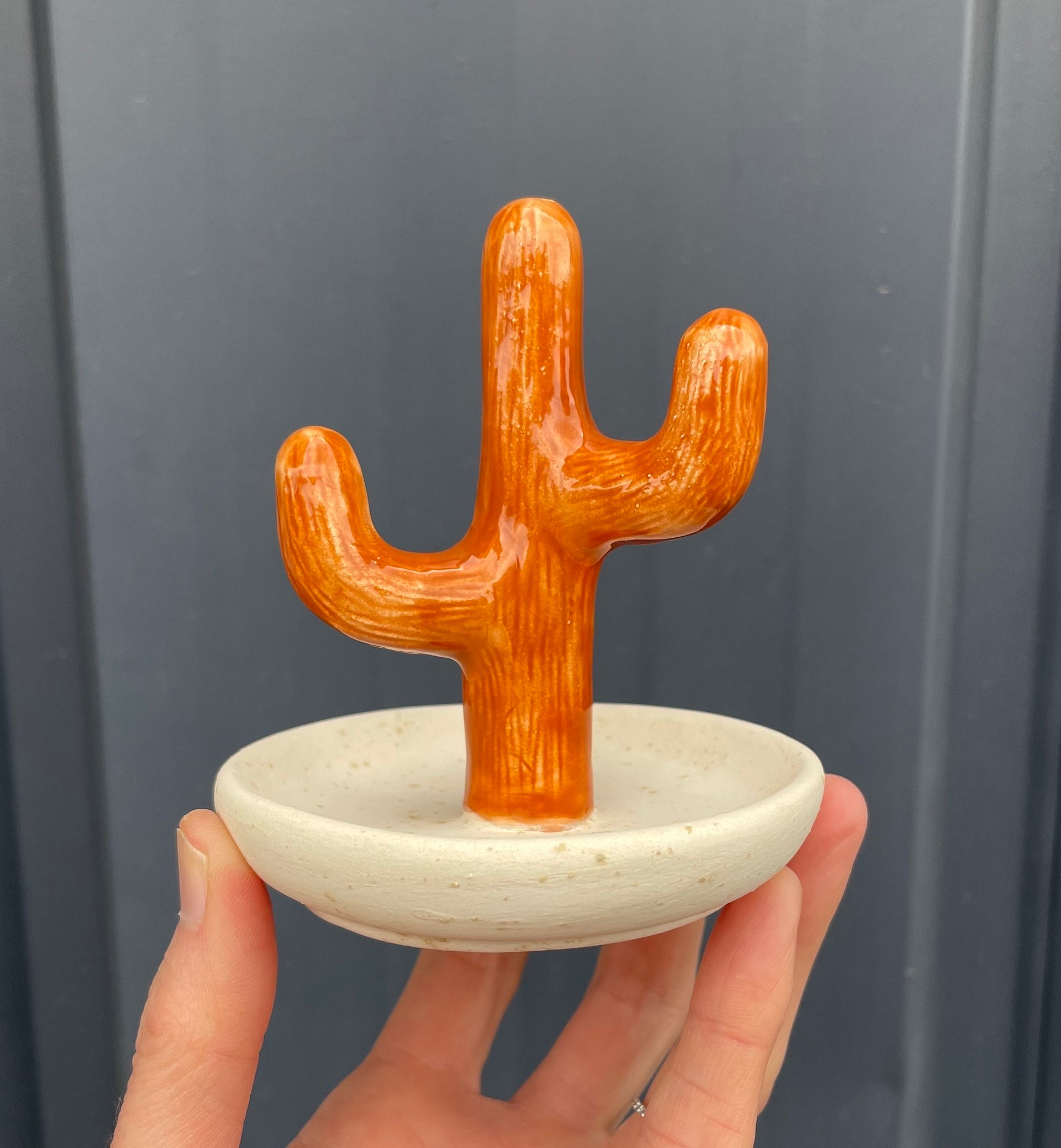 Cactus Jewelry/Ring Holder Vintage Green