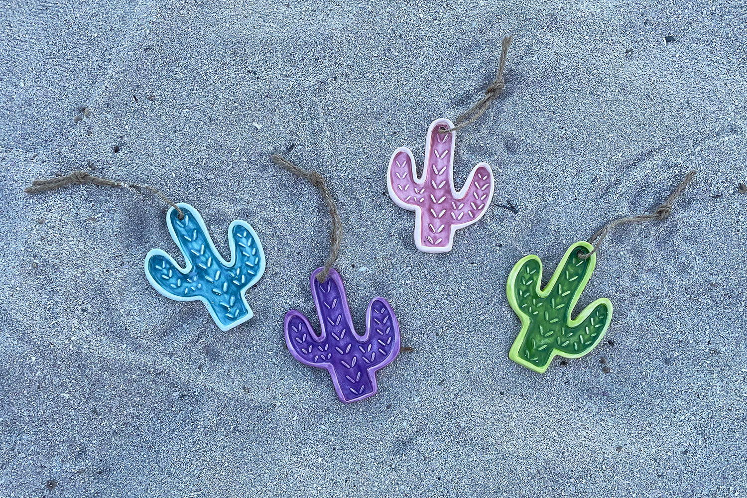 Ceramic Cactus Ornaments